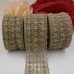 2.5inch Natural Color Weave Mesh Patern Jute Burlap Ribbon For vintage rustic wedding and Wreaths Ribbon 10Meter/Roll