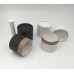 Eco Jars 2oz 60g - Kraft Paper Cosmetics Containers Black White 60 ml 2 ounce