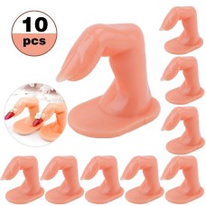 1/5/10pcs Plastic Practice Fake Finger Nail Art Model Finger Tool Adjustable DIY Acrylic UV Gel Manicure Nail Tools For training