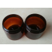200g Amber Glass Straight Sided Jar , 200ml Amber 6.8 oz Plastic Jar Black Lid ,