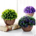 Colorful Artificial Topiary Tree Ball Plants Pot Garden Office Home Indoor Decor Flower