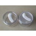 100ml Clear Round Jars with aluminum Screw Cap Lids ,100g PET clear jars with metal cover ,  3.3oz Clear Plastic Jars PET Heavy Wall Jars w/ Black Smooth Plastic Lined Caps