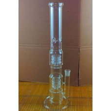 glass waterpipe bong with oil titanium nail and glass nail Glass bong ， Straight glass BONG water pipe with birdcage perk and Honeycomb Percolator 