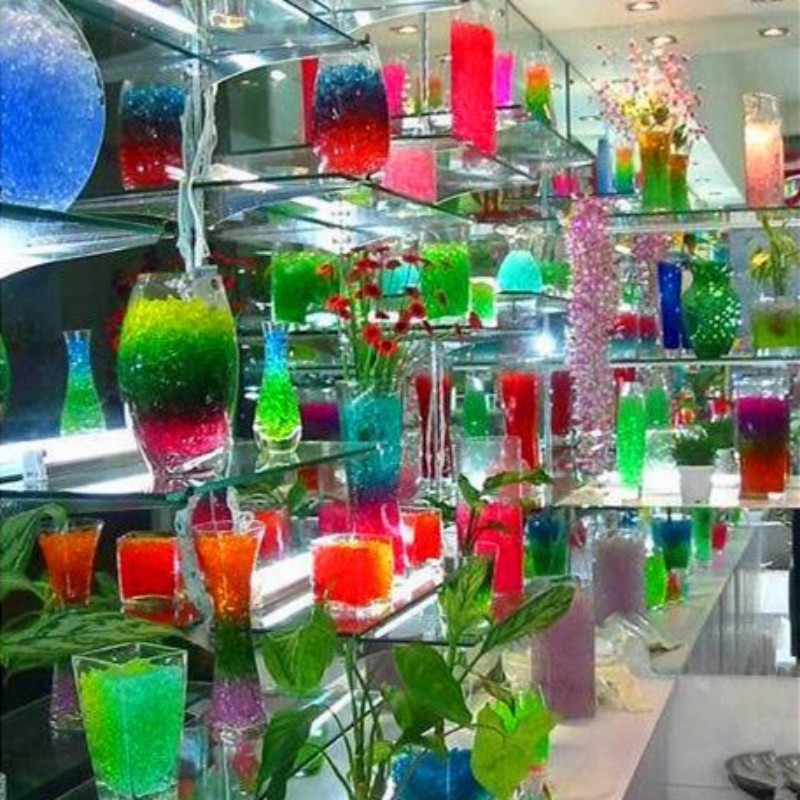 Newest10000PCSBagHomeDecorPearlShapedCrystalSoilWaterBeadsBioGelBallForFlowerWeedingMudGrowMagicJell-32749415209